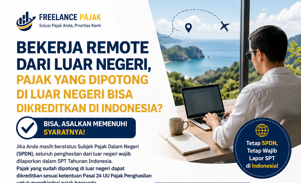 Pajak remote worker luar negeri dan kredit pajak Pasal 24 UU PPh