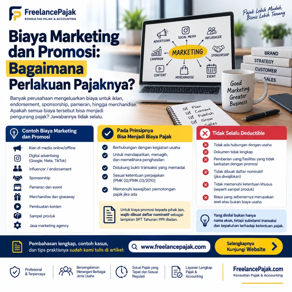 Biaya marketing dan promosi yang dapat menjadi pengurang pajak