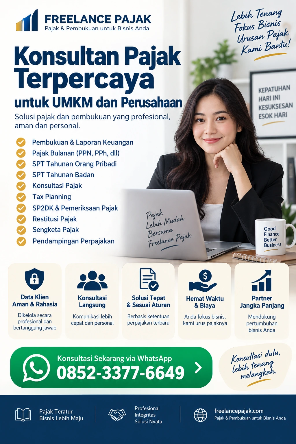 Konsultan pajak terpercaya Freelance Pajak untuk UMKM dan perusahaan